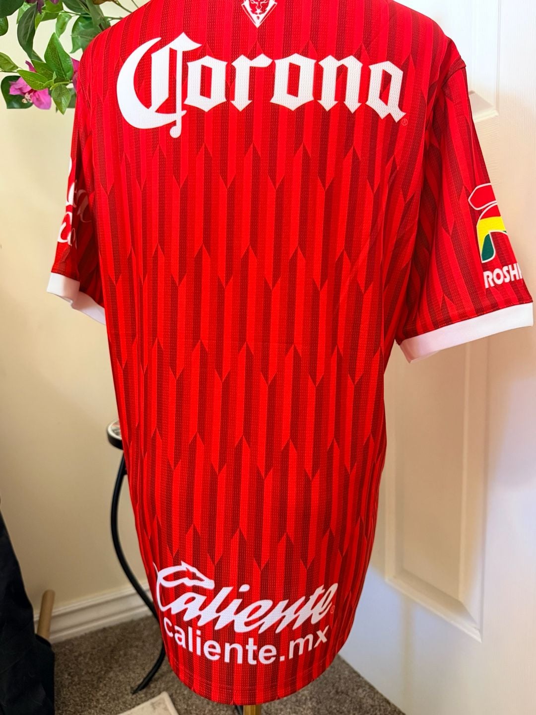 Toluca FC Soccer Jersey Size S Red White Roshfrans Corona 4