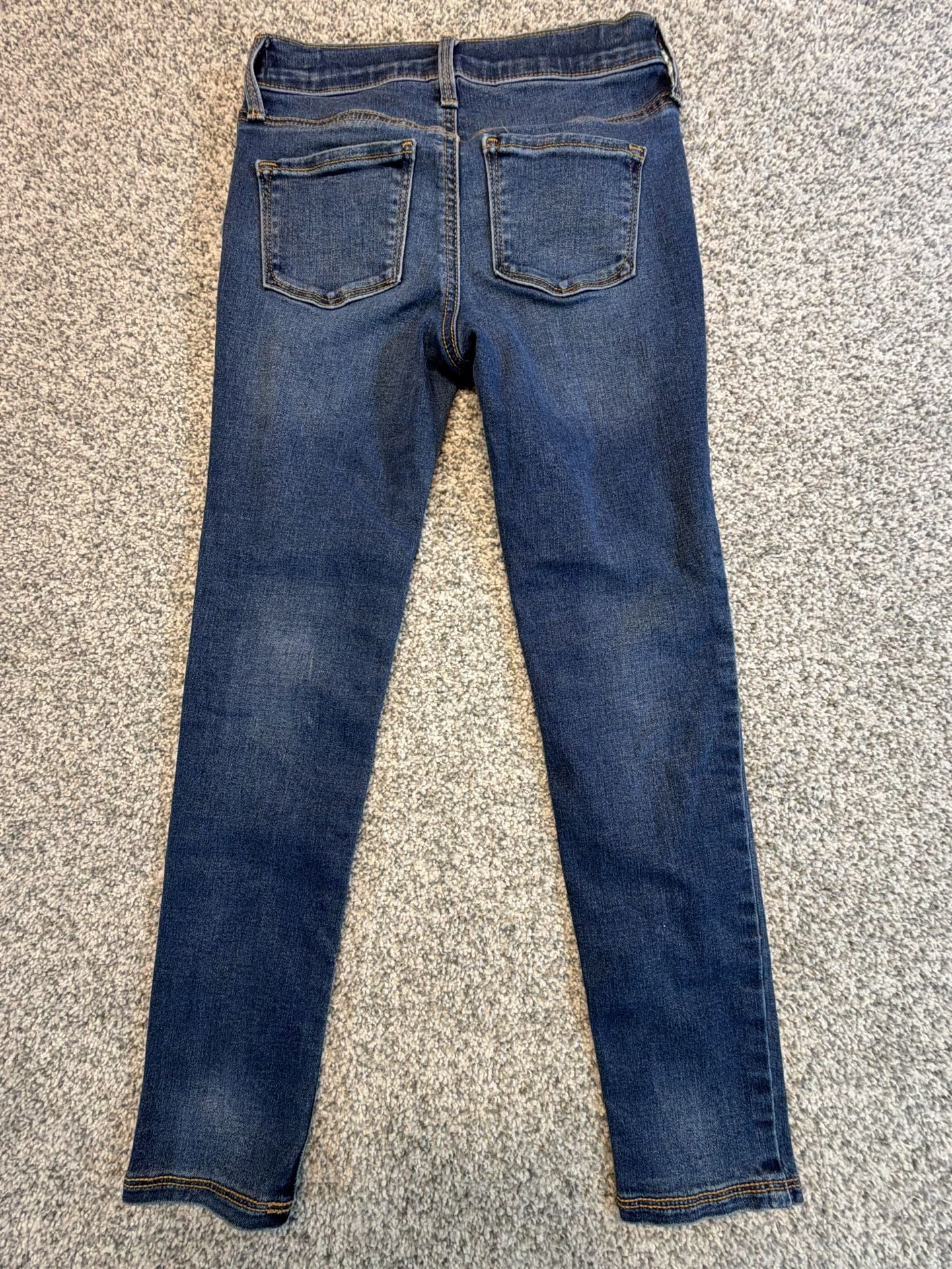 Girls Old Navy Rockstar Super Skinny Jeggings toddler Size 7 High Rise Blu Denim 9