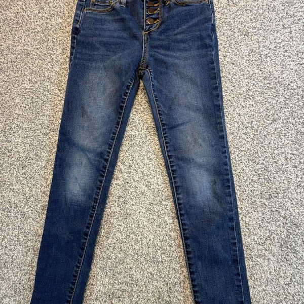 Girls Old Navy Rockstar Super Skinny Jeggings toddler Size 7 High Rise Blu Denim