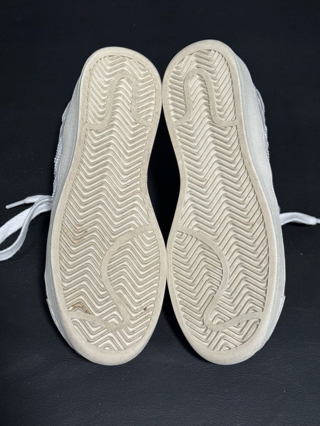 Adidas Superstar XLG Size 6 White Ostrich Leather Gold Metallic Shoes 10