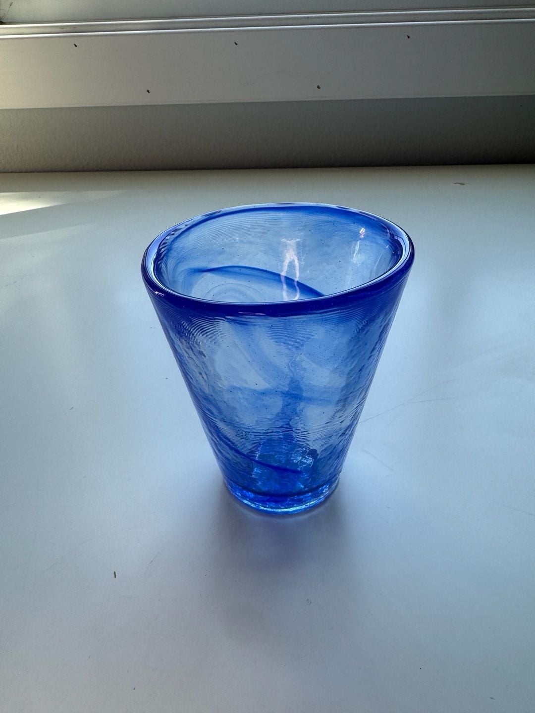 Kosta Boda Mine Blue Glass Tumbler By Ulrica Hydman-Vallien 1