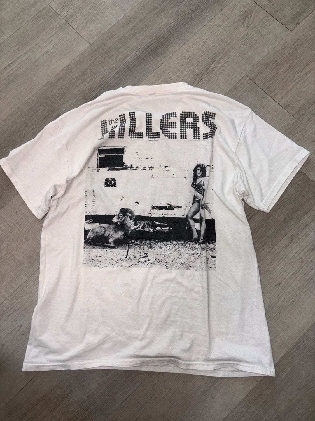The Killers Sam's Town T-Shirt Size L White Band Graphic Tee 3