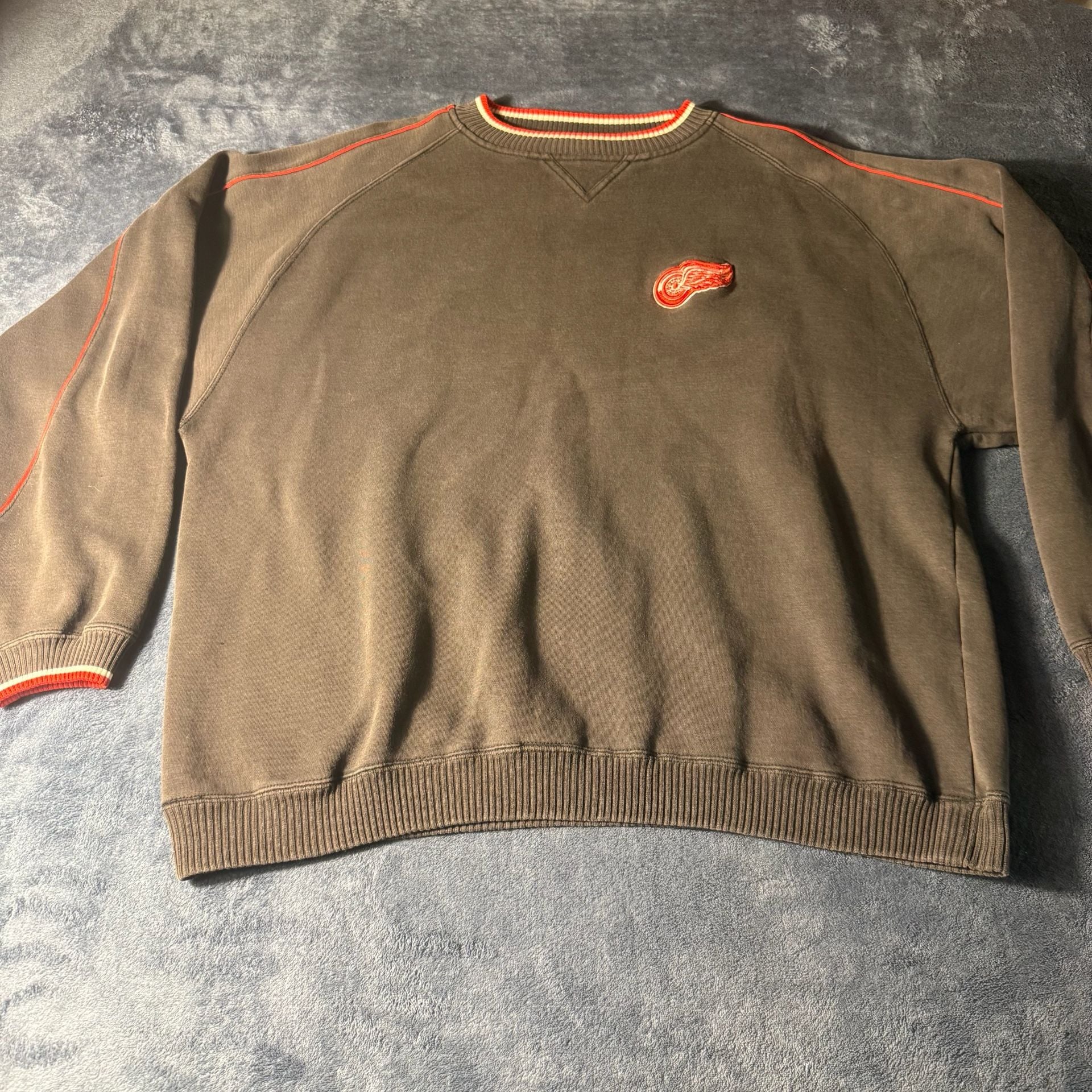 Vintage Puma Detroit Red Wings Sweatshirt Size XXL black 2