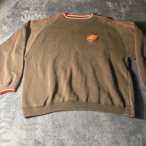 Vintage Puma Detroit Red Wings Sweatshirt Size XXL black