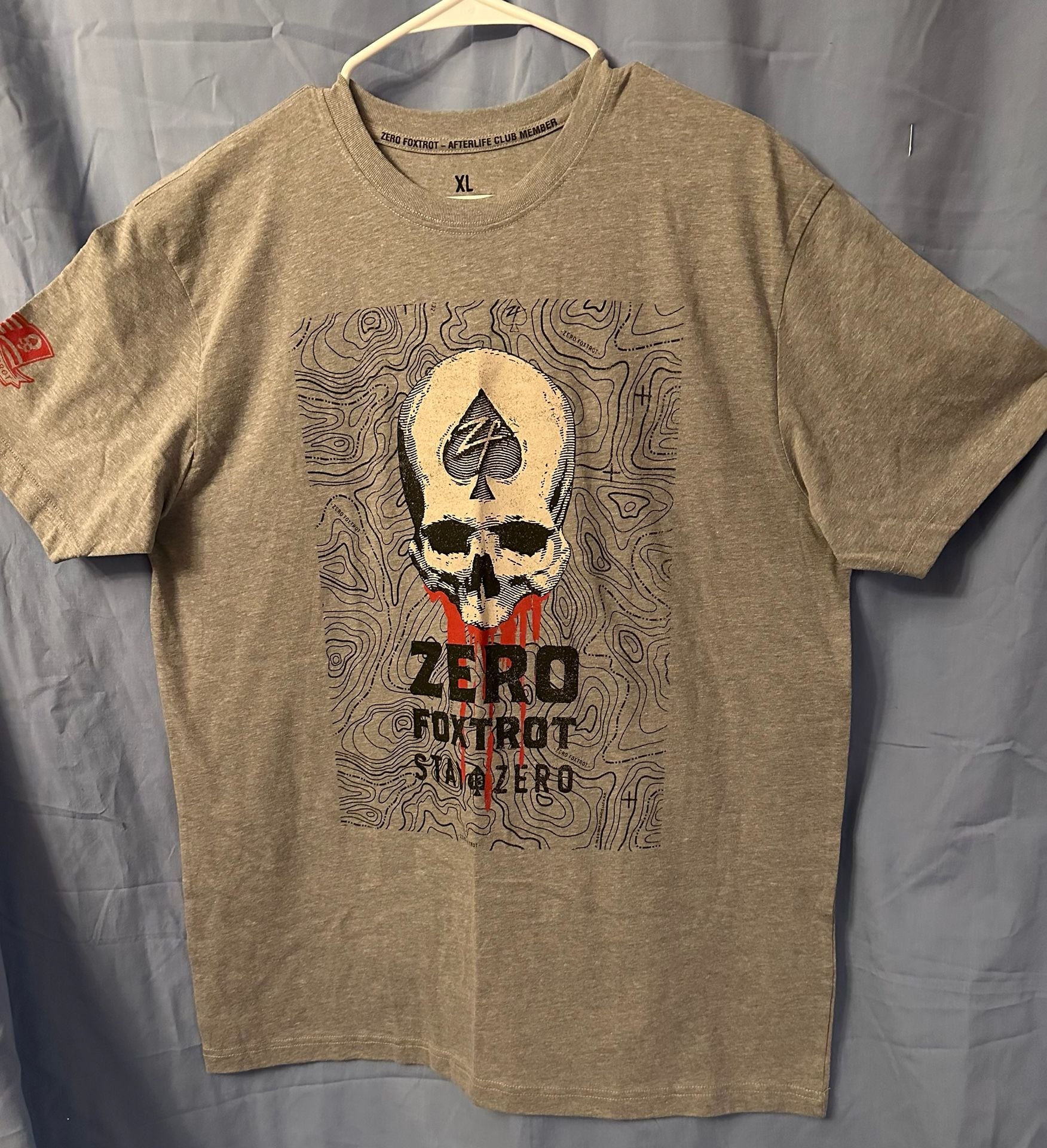 Zero Foxtrot Bleeding Alc T-Shirt, Size XL, Heather Gray Graphic Tee 2