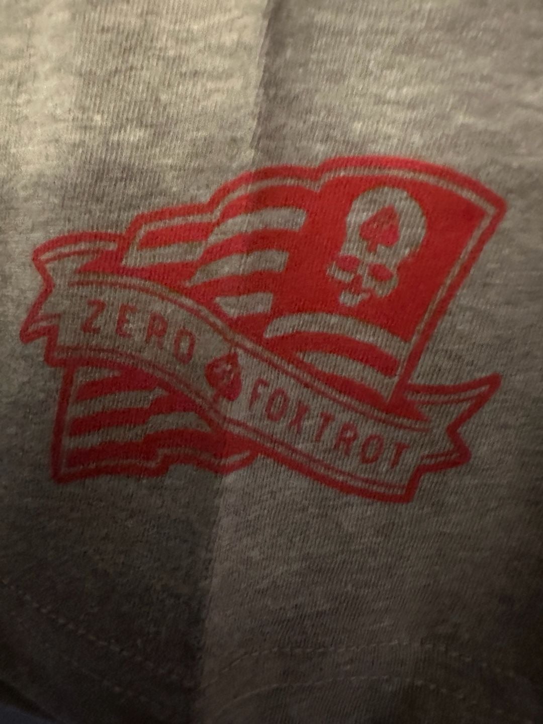 Zero Foxtrot Bleeding Alc T-Shirt, Size XL, Heather Gray Graphic Tee 4