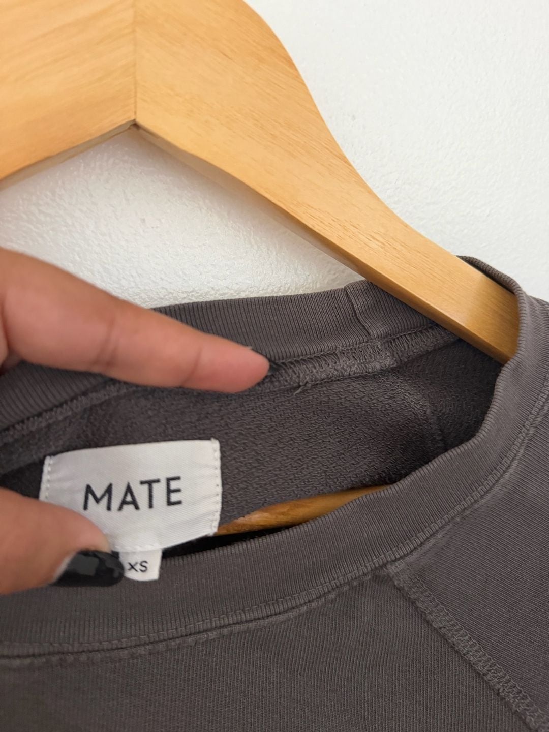 Mate The Label Sweatshirt Size XS Washed Charcoal 4