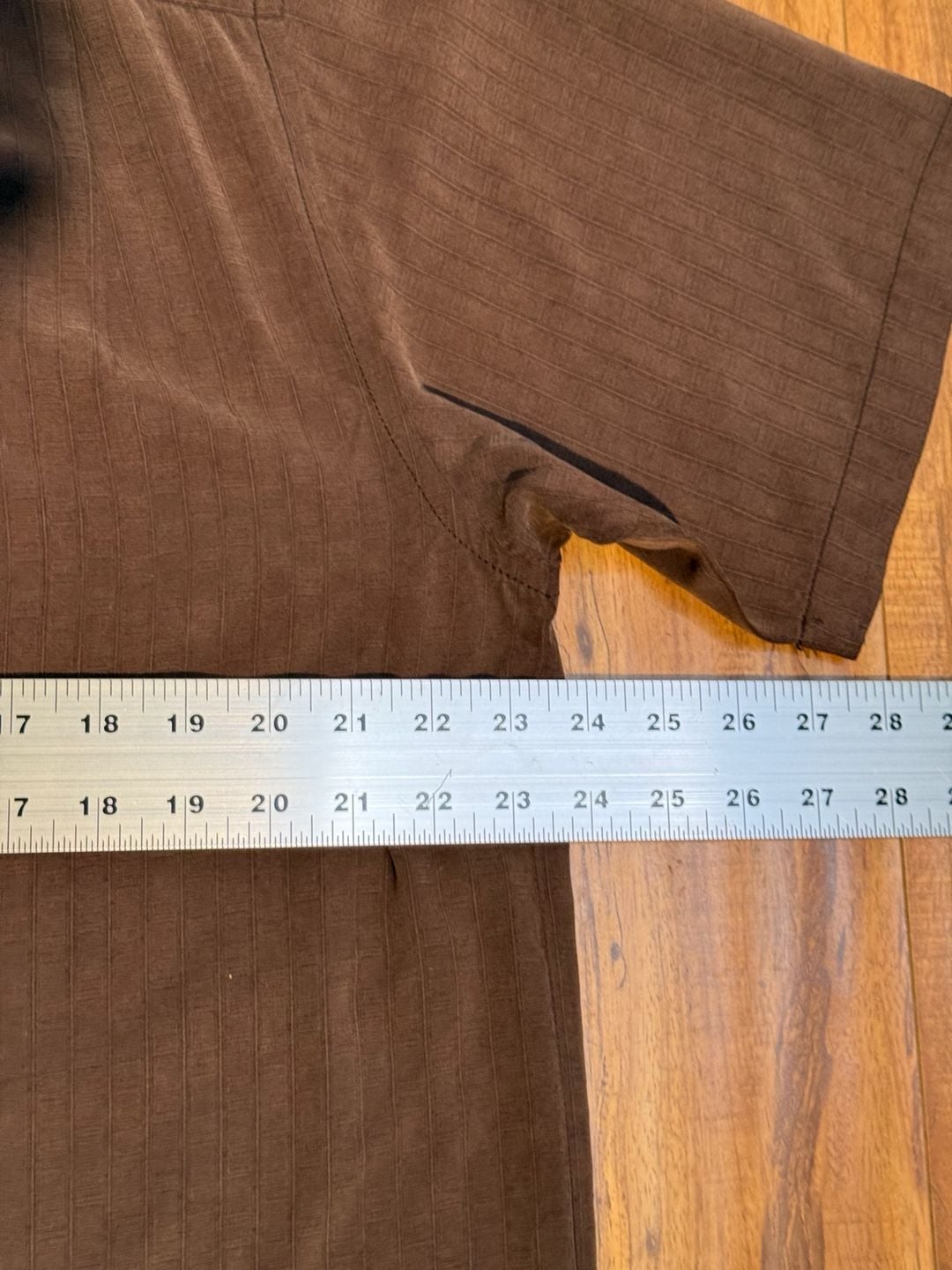 Tommy Bahama Button-Up Shirt Size L Brown Silk 7