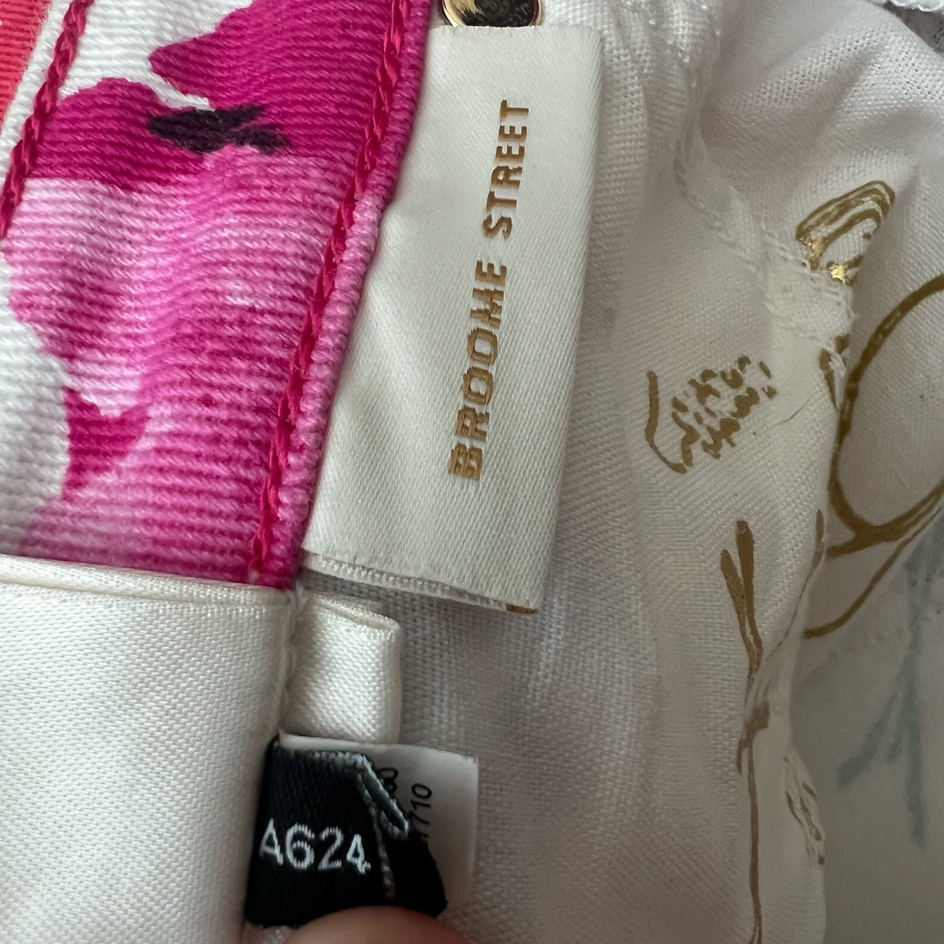 Low Rise Kate Spade Broome Street White Floral Skinny Ankle Jeans Size 25 10