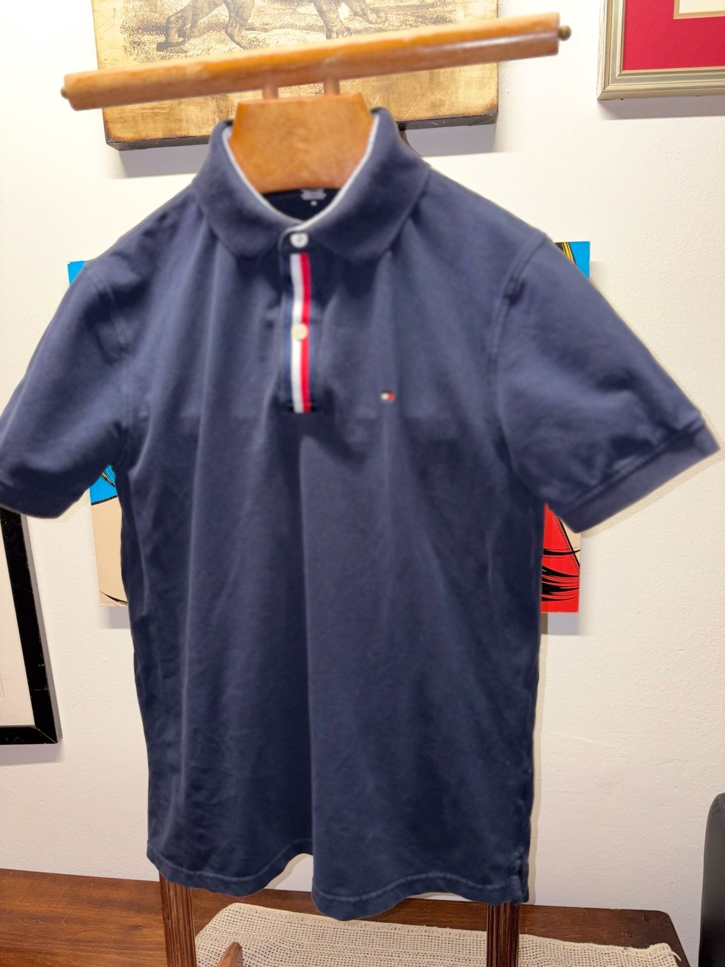 Tommy Hilfiger Polo Shirt Size M Blue Navy 2