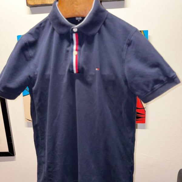 Tommy Hilfiger Polo Shirt Size M Blue Navy