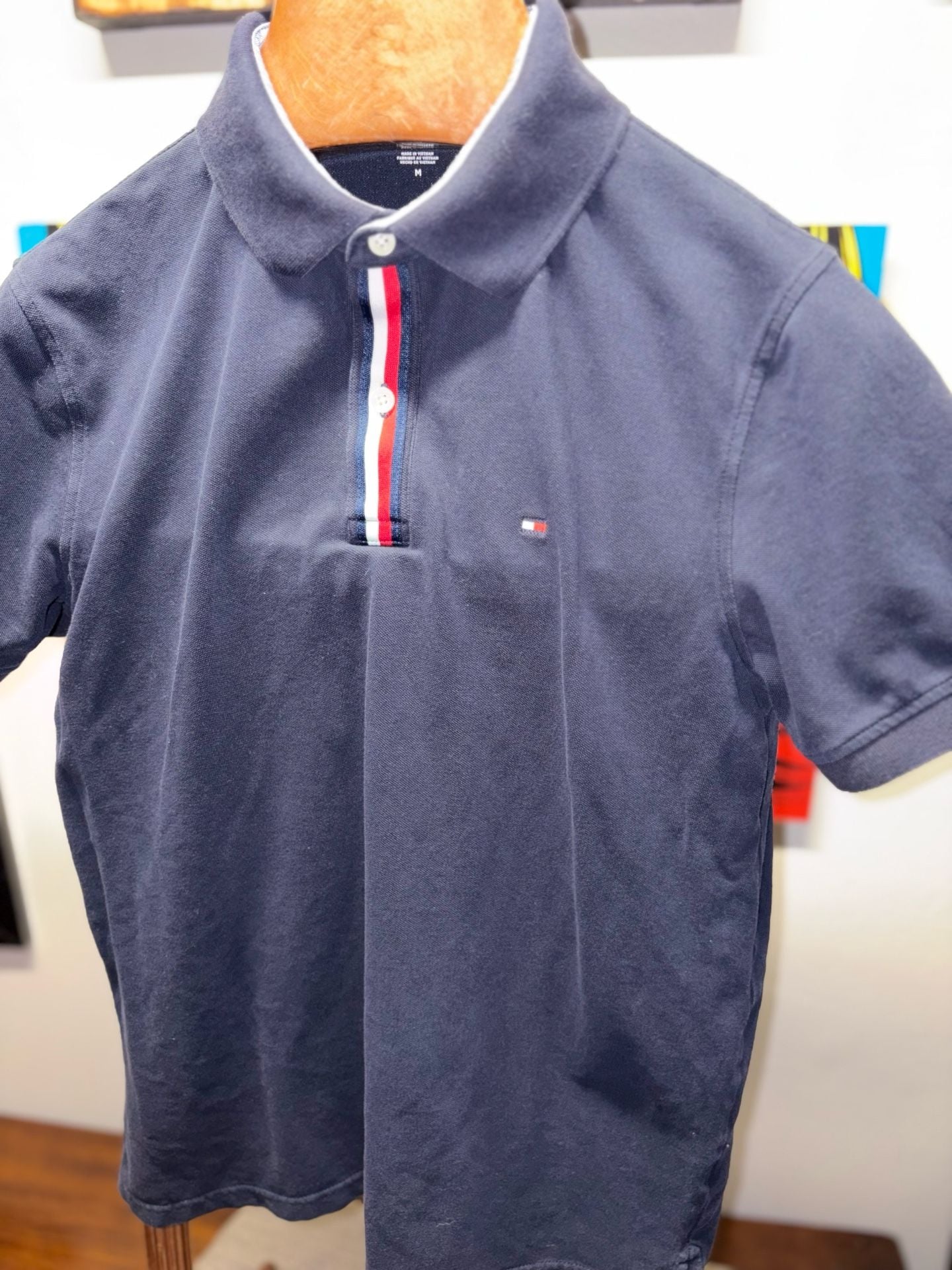 Tommy Hilfiger Polo Shirt Size M Blue Navy 3