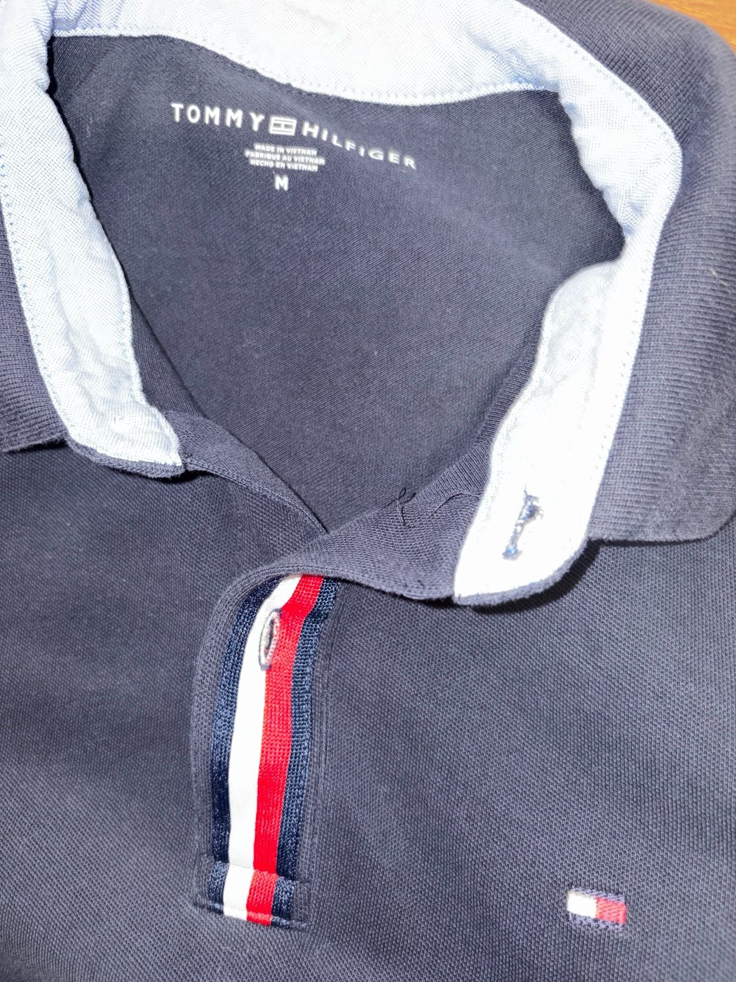 Tommy Hilfiger Polo Shirt Size M Blue Navy 6