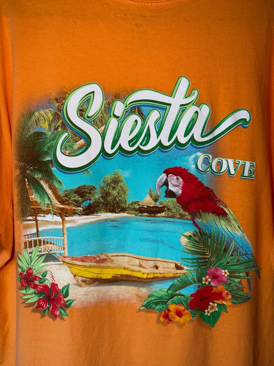 Saddlebred Siesta Cove Parrot Graphic T-Shirt 2XLT Orange 3