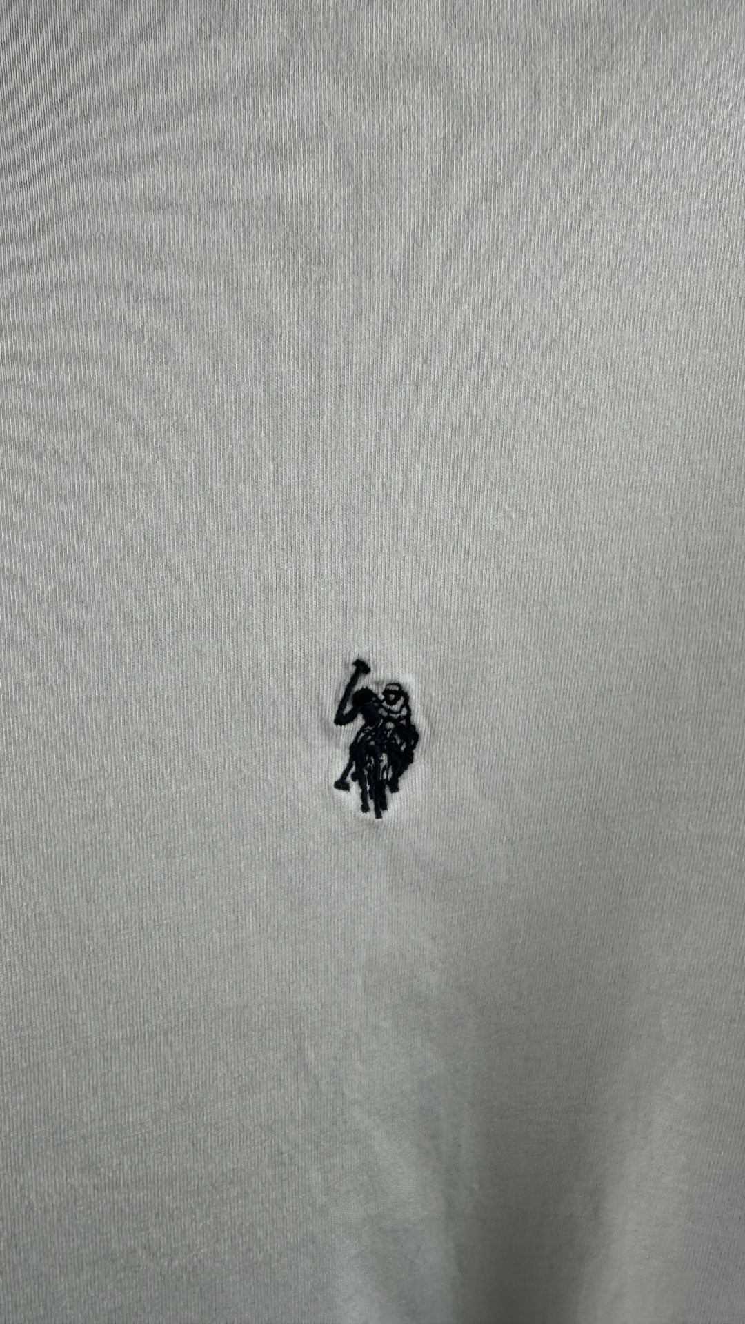 U.S. Polo Assn. Crew Neck T-Shirt Size S White Cotton Embroidered Logo 3
