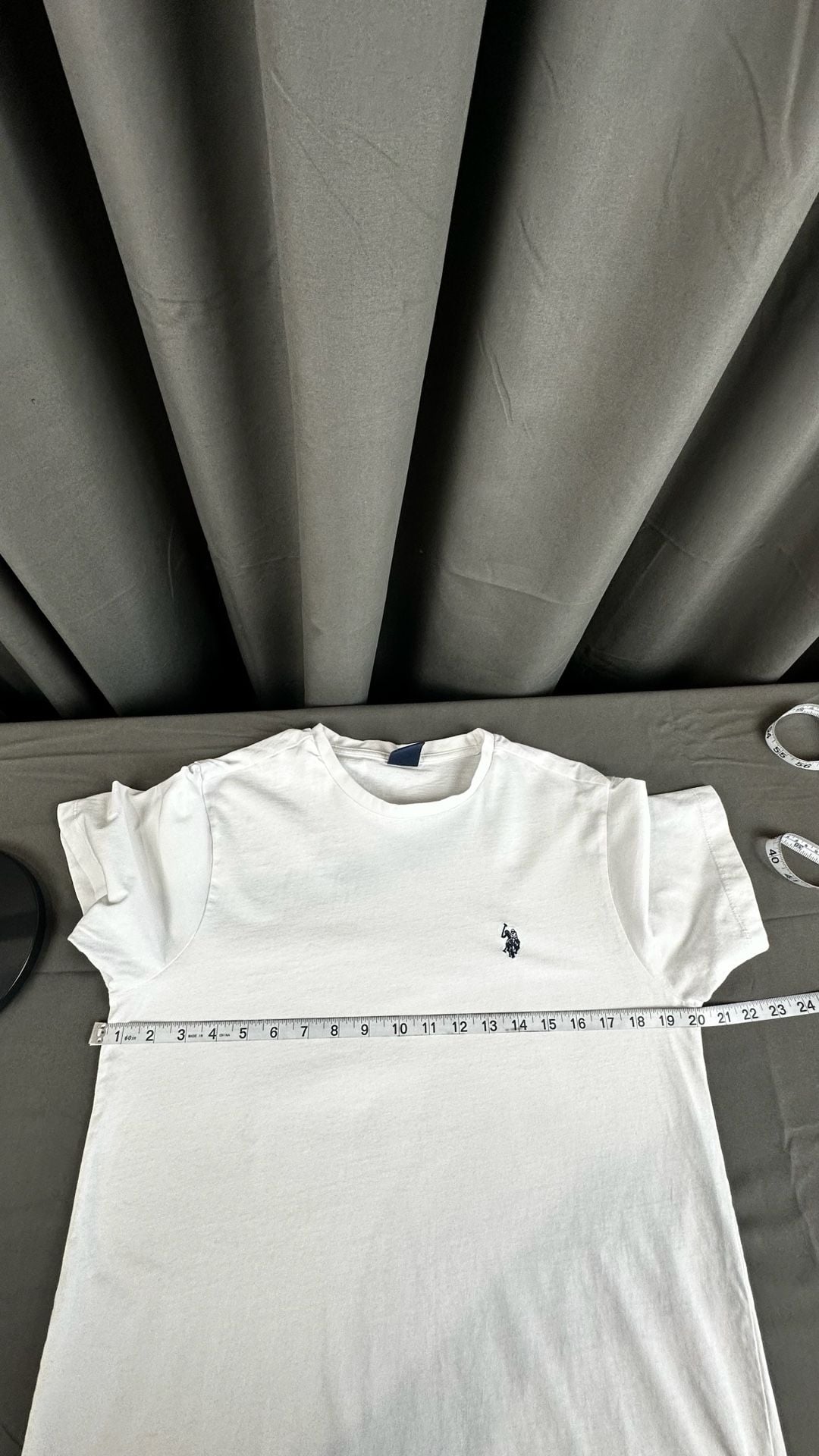 U.S. Polo Assn. Crew Neck T-Shirt Size S White Cotton Embroidered Logo 6