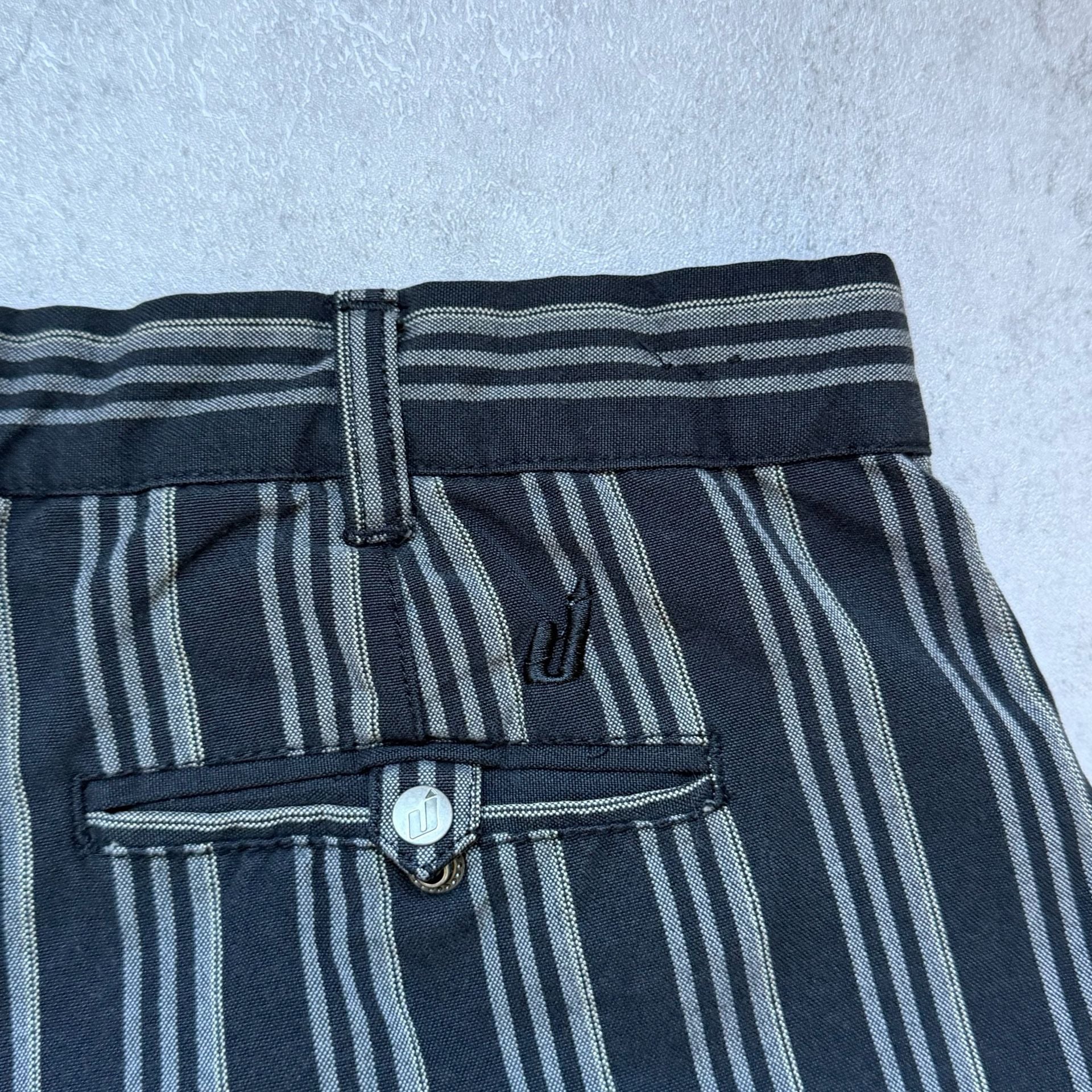 Urban Pipeline Pinstripe Pants Size 32x32 Black Gray Striped Casual Trousers 7