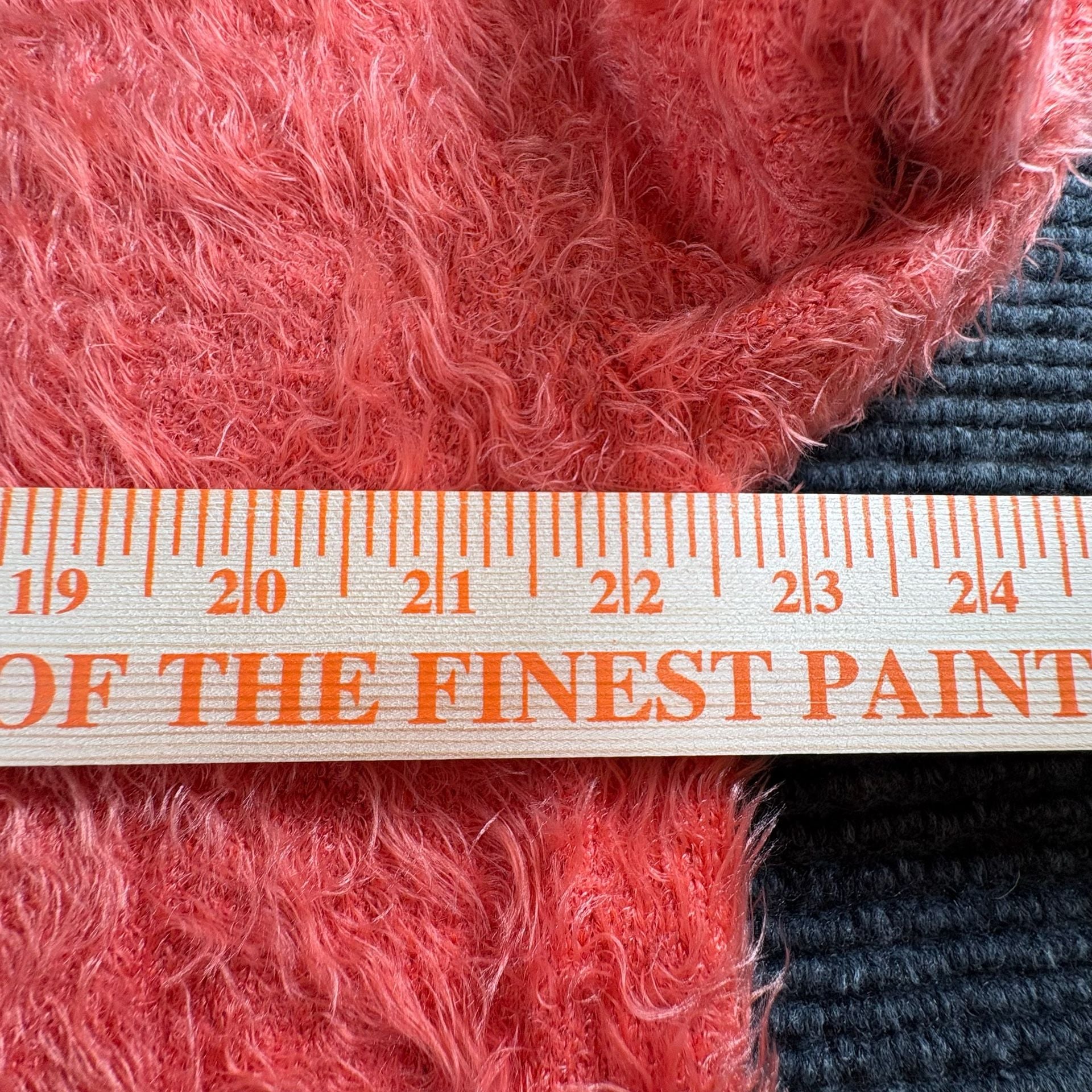 Evy's Tree The Ruthie Fuzzy V-Neck Pullover Sweater Size XL Coral Orange 7