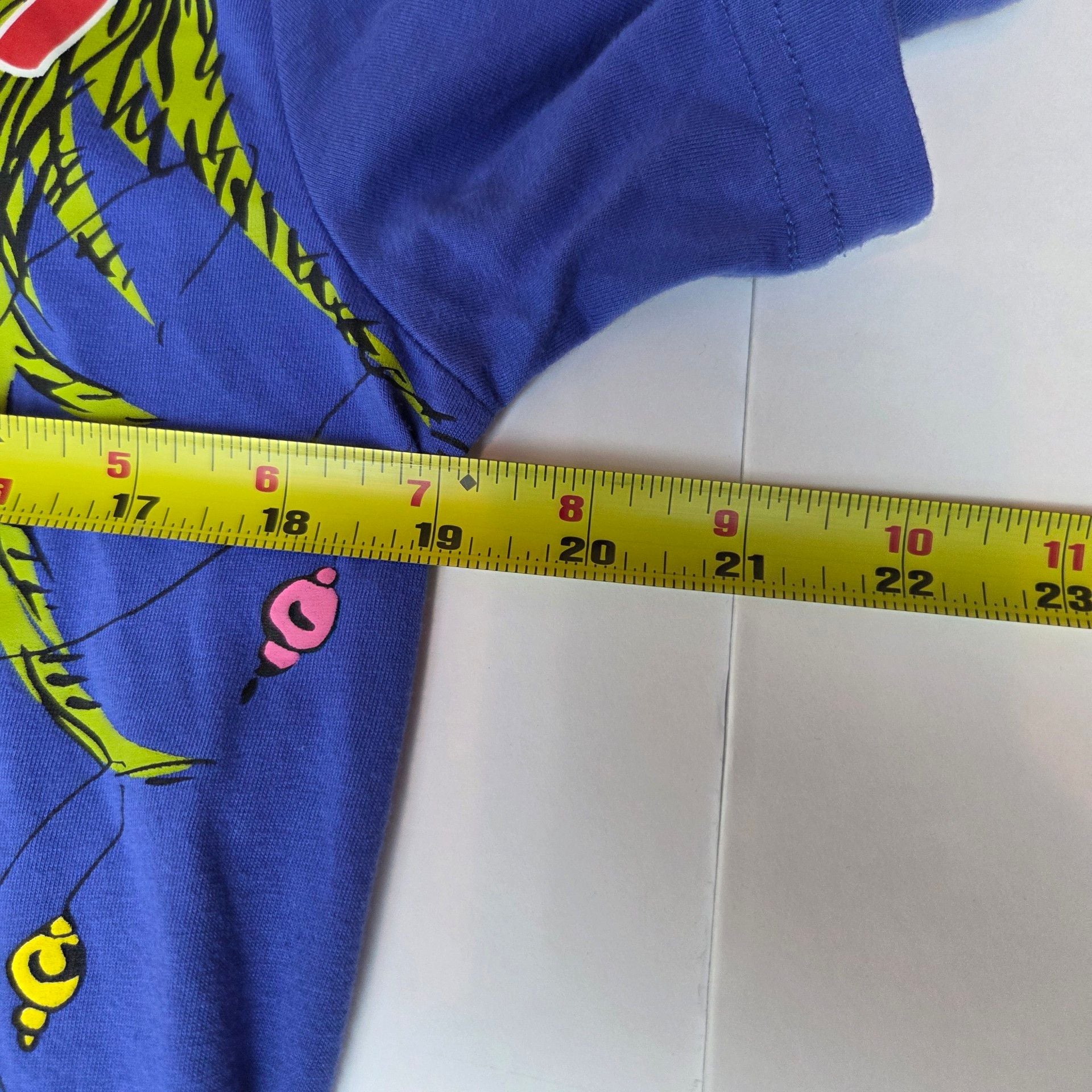 Dr. Seuss The Grinch Graphic T-Shirt Size S Blue Christmas 7