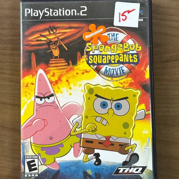 The SpongeBob SquarePants Movie Sony PlayStation 2 PS2 2004 Game Disc & Case