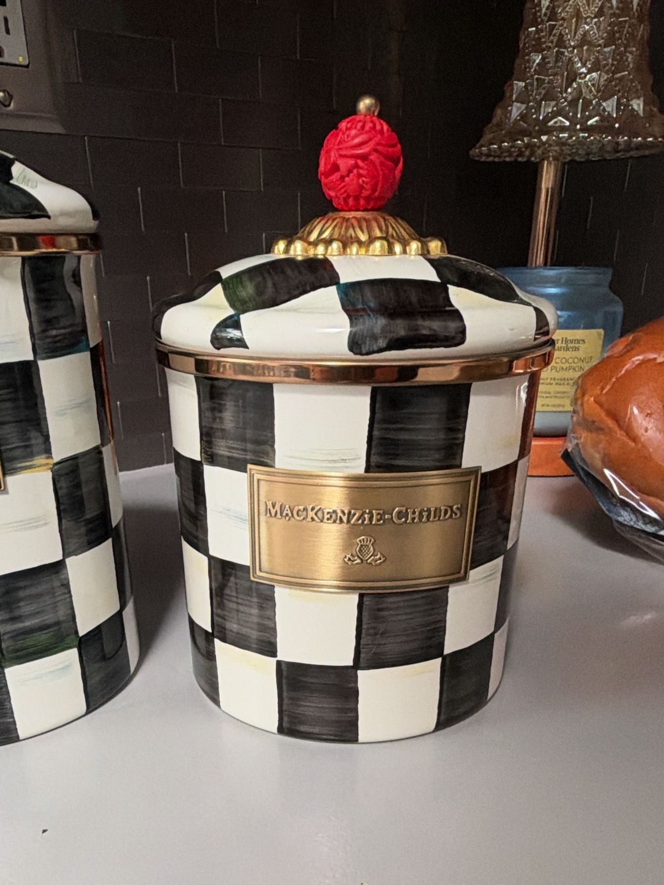 MacKenzie-Childs Courtly Check Canister Set of 3 4