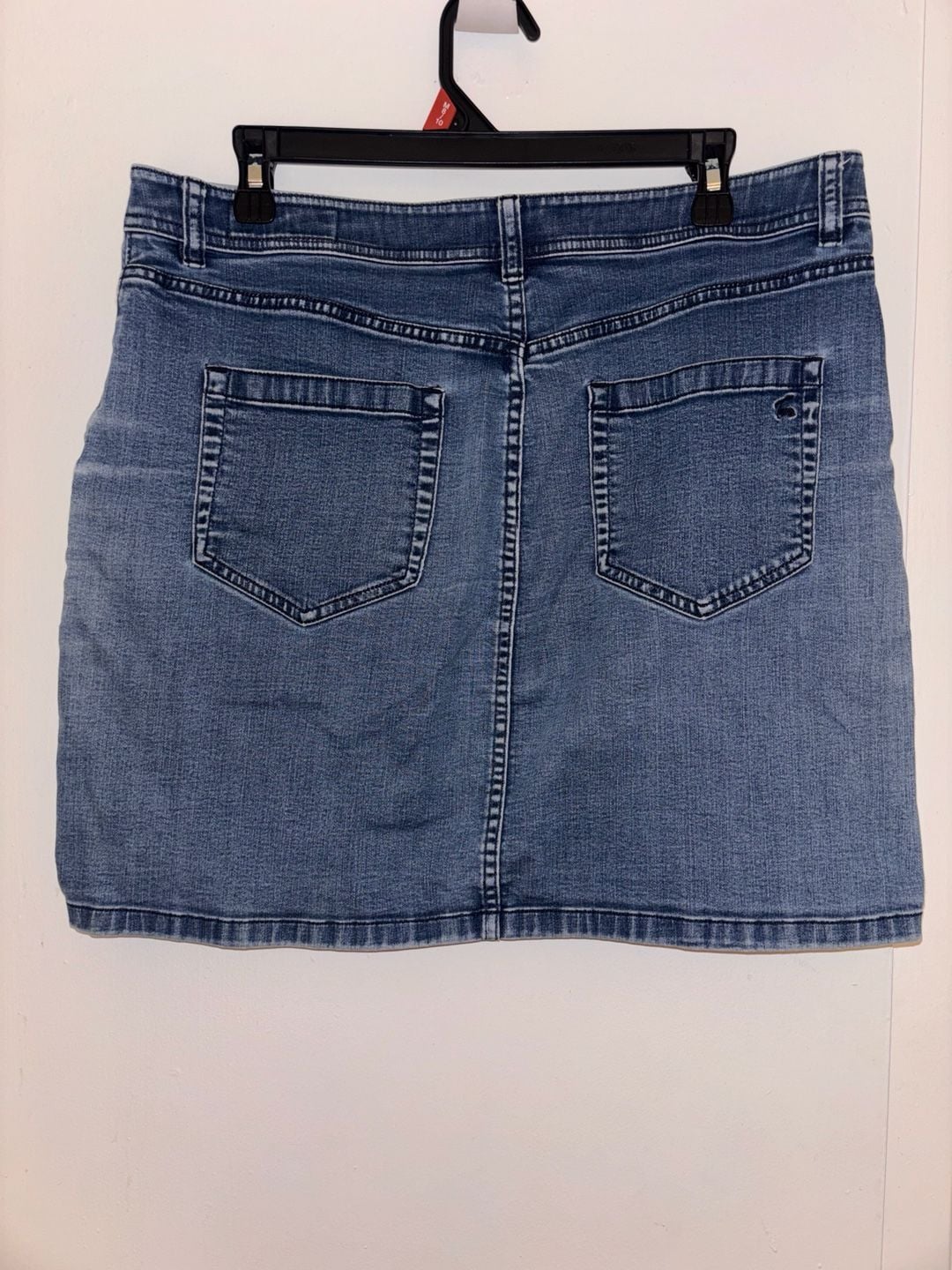 Tears by Vince Camuto Denim Mini Skirt Size 31/12 Button Front Blue Wash 3