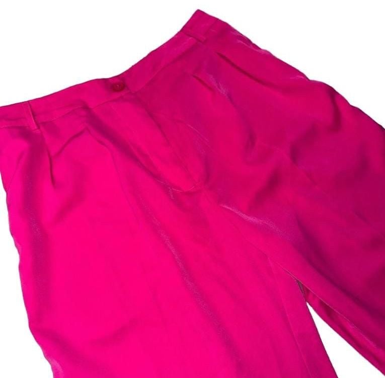Shein High Waist Straight Leg Pants Pink M (6) 3