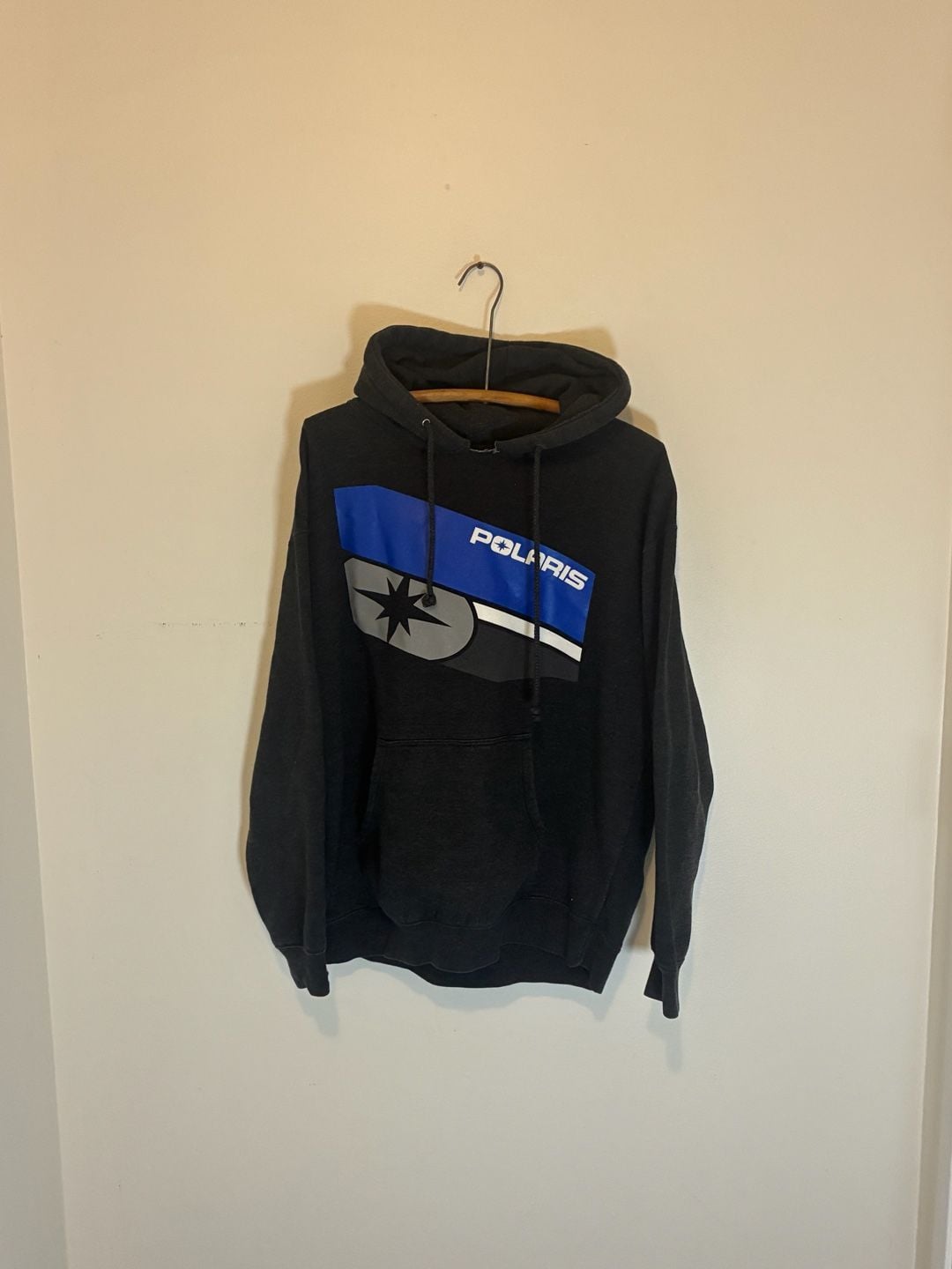 Pure Polaris Hoodie Size L Black Blue Graphic Pullover Sweatshirt 2