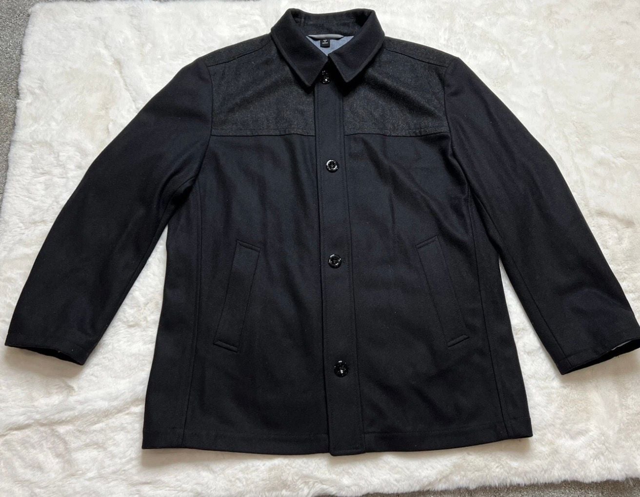 Hugo Boss Coxtan Jacket Size 40R Black Wool Cashmere Coat 2