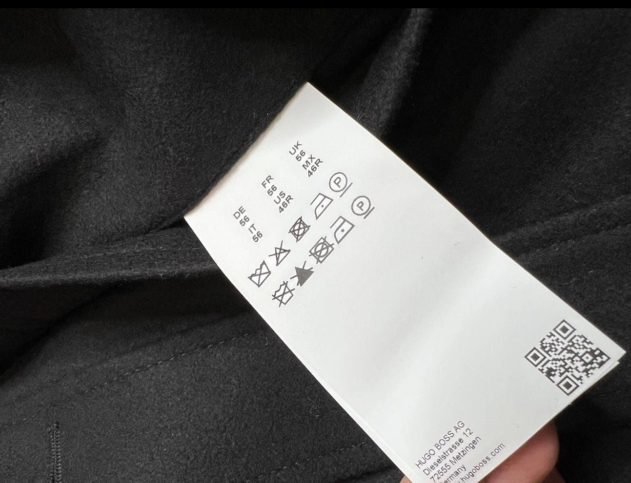 Hugo Boss Coxtan Jacket Size 40R Black Wool Cashmere Coat 9