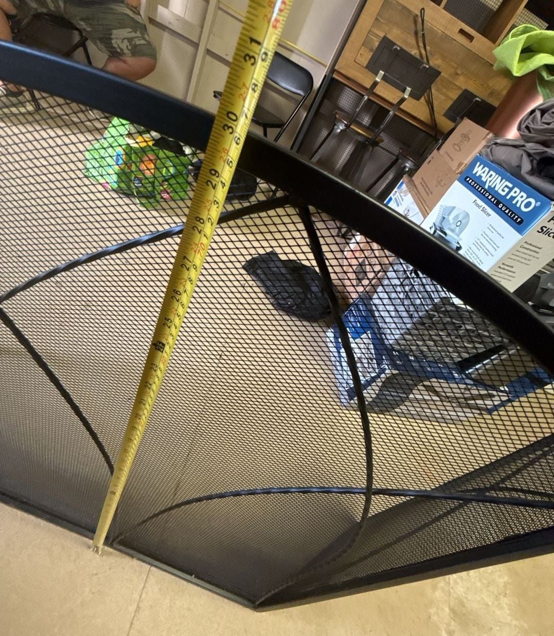 Home Impressions 3-Panel Black Mesh Fireplace Screen 6