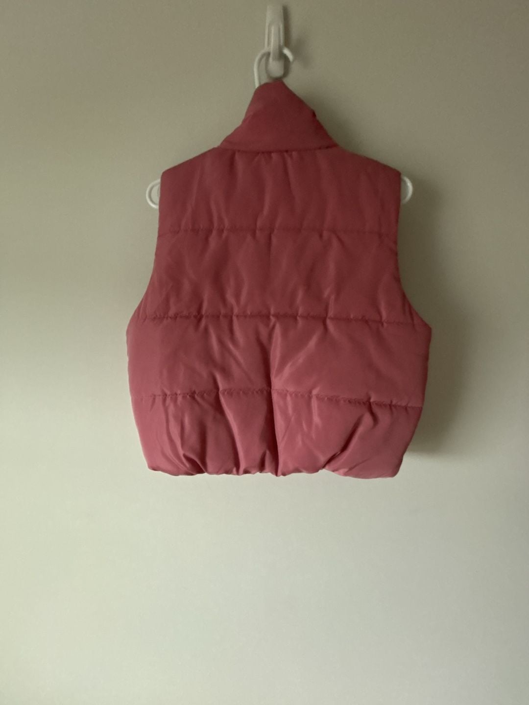 Automet Puffer Vest Size M Pink Cropped Sleeveless Outerwear 3