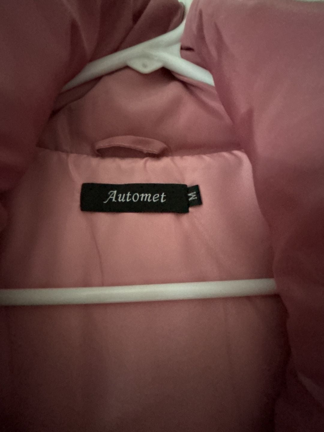 Automet Puffer Vest Size M Pink Cropped Sleeveless Outerwear 4