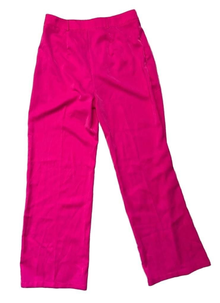 Shein High Waist Straight Leg Pants Pink M (6) 4