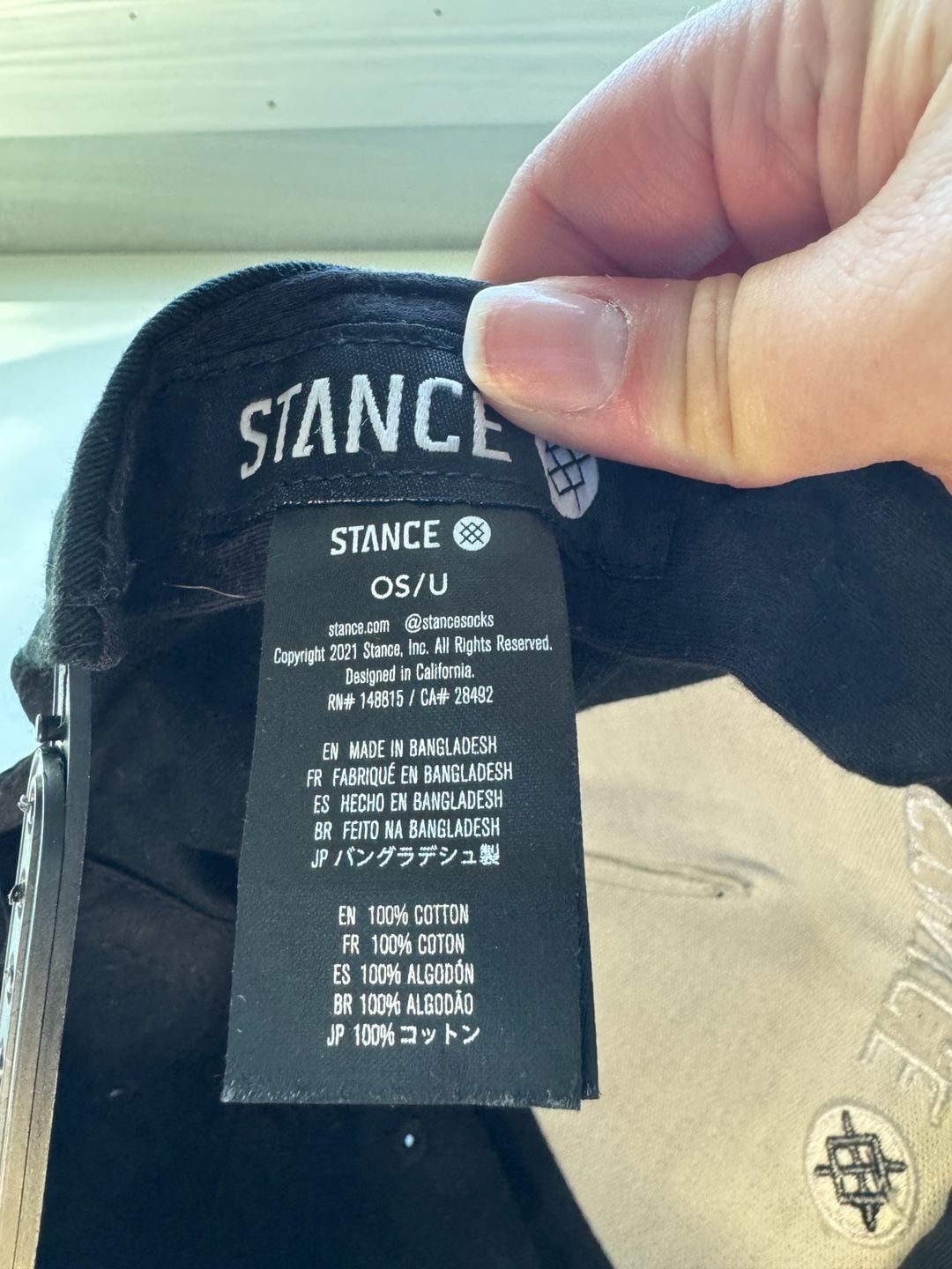 Stance Icon Snapback Hat Os/U Black Cotton 4