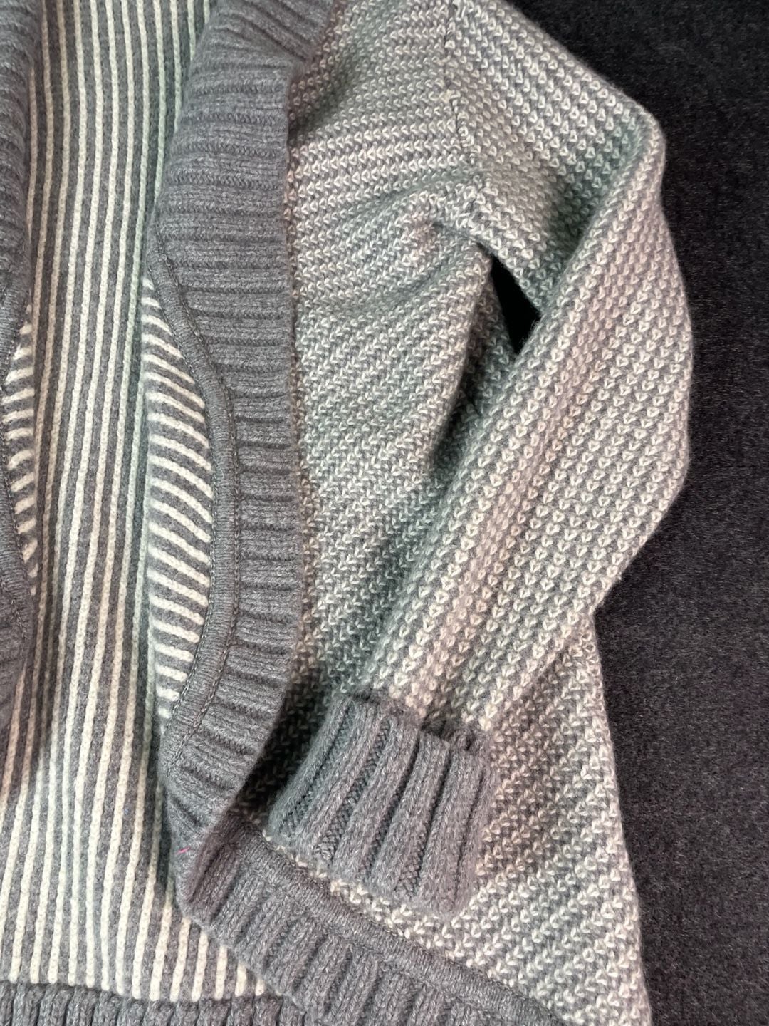 Athleta Cardigan Sweater Size XL Gray Wool Cashmere Open Front 7