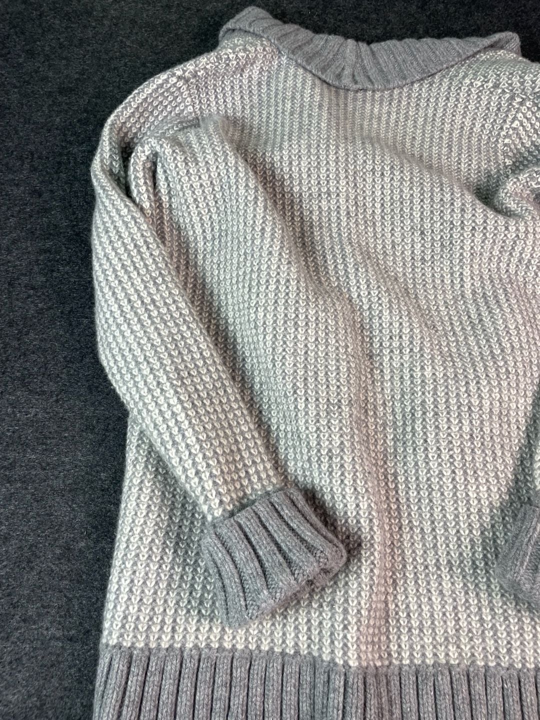 Athleta Cardigan Sweater Size XL Gray Wool Cashmere Open Front 9