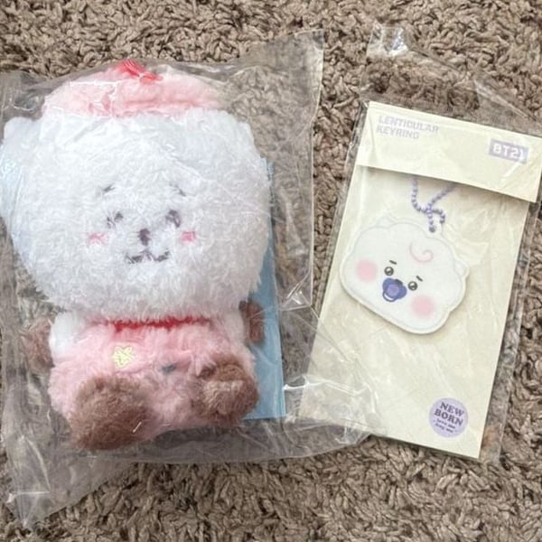 BT21 RJ [On the Cloud] Plush Doll Keyring & Newborn Keyring 