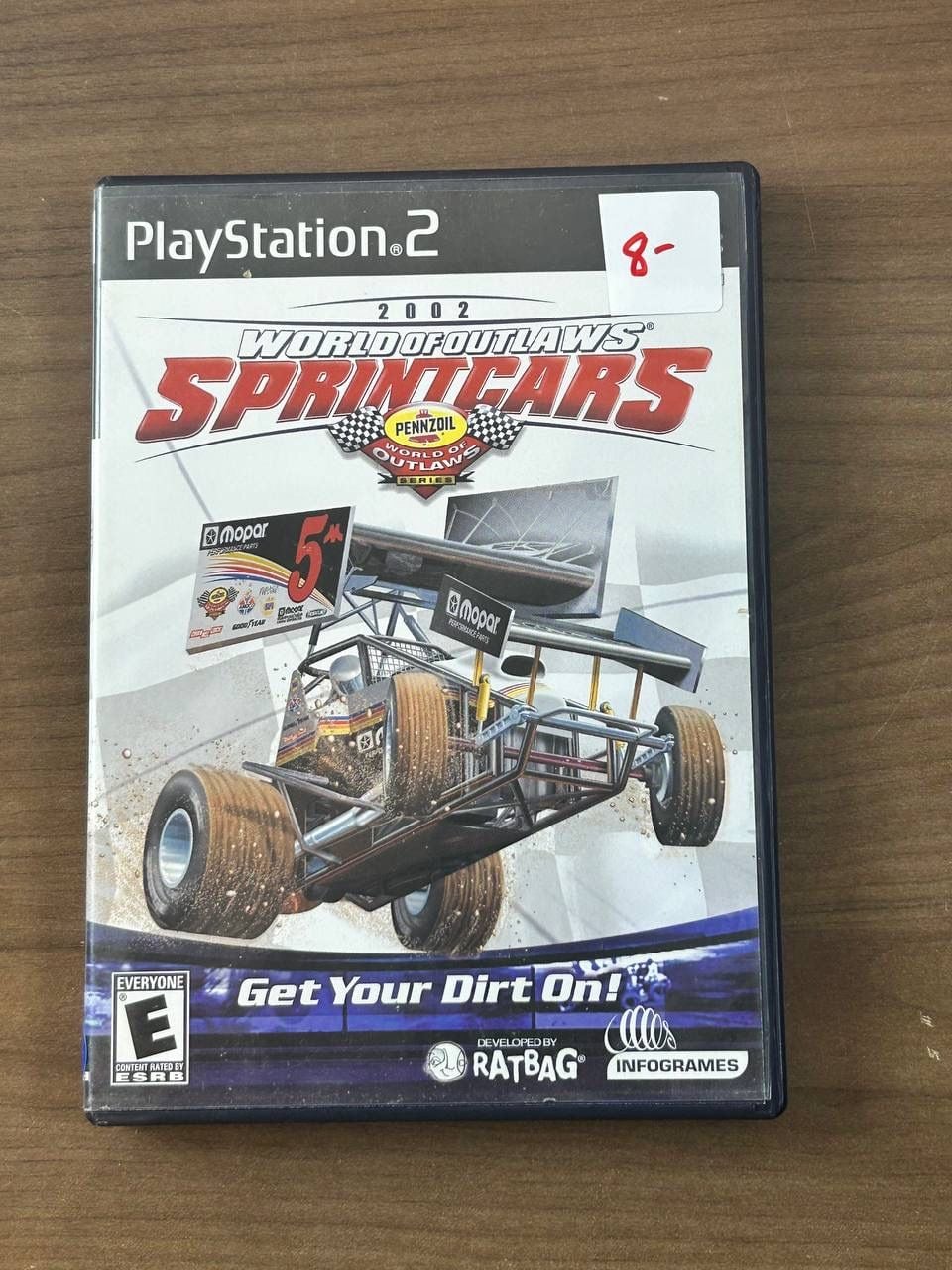 World of Outlaws Sprint Cars 2002 Sony PlayStation 2 PS2 Complete CIB w/ Manual 1