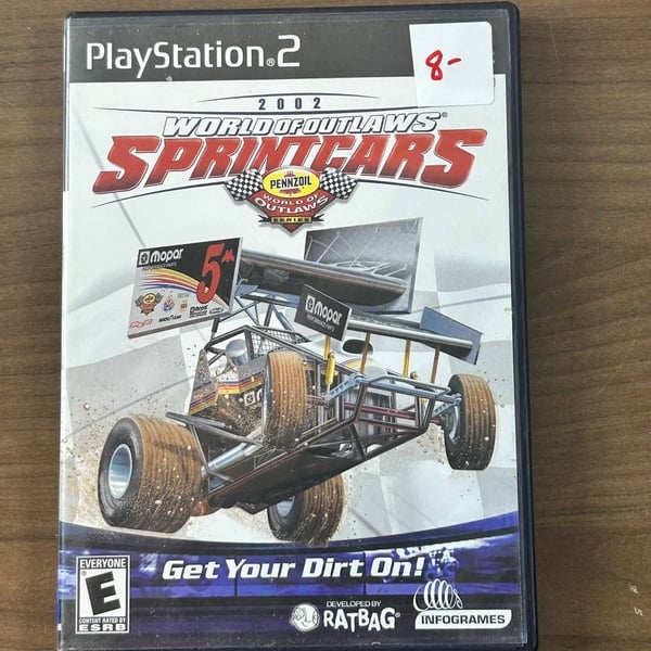 World of Outlaws Sprint Cars 2002 Sony PlayStation 2 PS2 Complete CIB w/ Manual