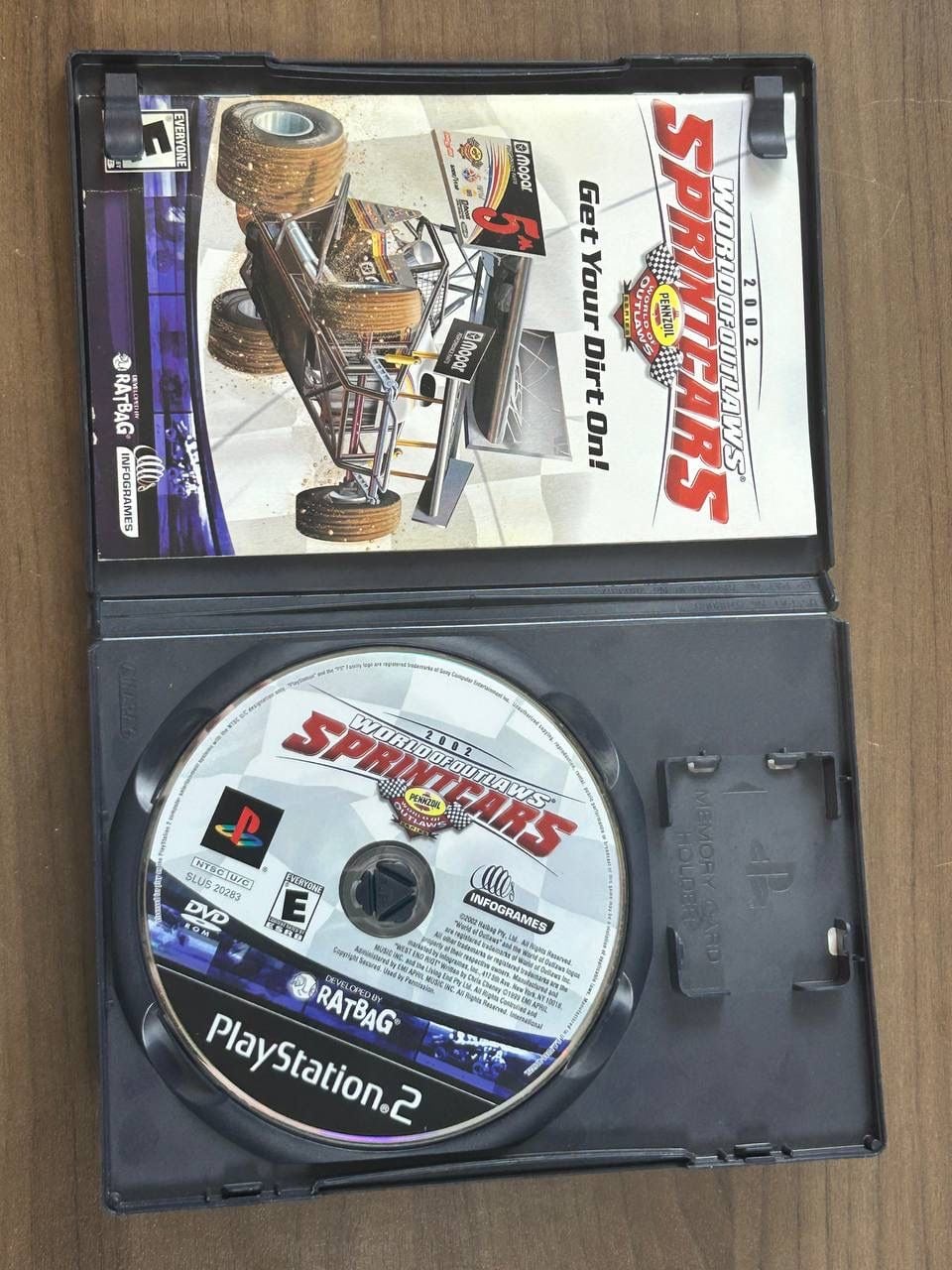 World of Outlaws Sprint Cars 2002 Sony PlayStation 2 PS2 Complete CIB w/ Manual 2