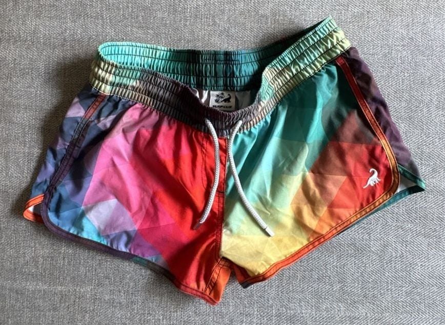Surfcuz Quick Dry Swim Shorts Multi Color Geometric Print 2