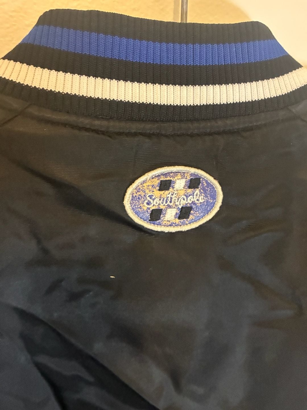 Southpole Bomber Jacket Kids XL Black Satin Varsity Zip Front 7