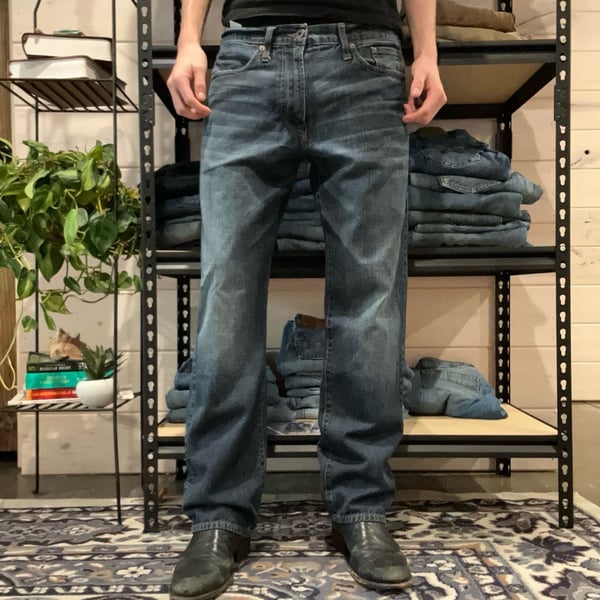 American Eagle Relaxed Straight Jeans 33x32 Dark Wash Denim