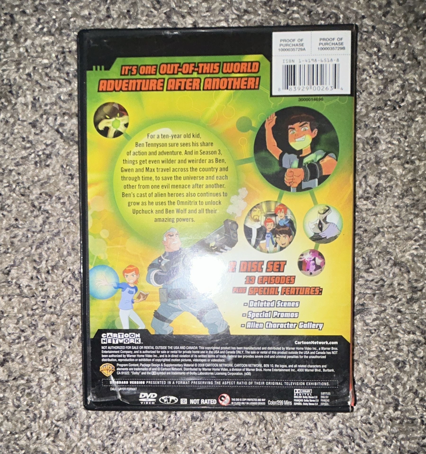 Cartoon Network Ben 10 The Complete Season 3 DVD 2