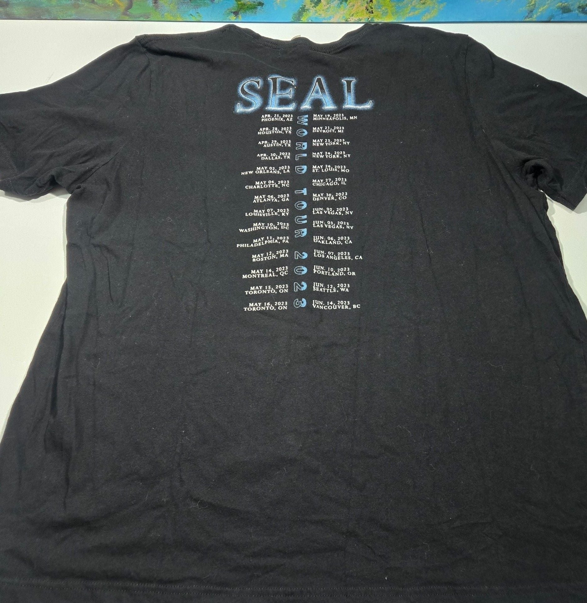 Seal World Tour 2023 Black T-Shirt - (Bella-Canvas) 5
