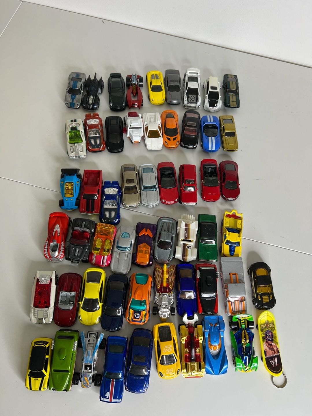 Hot Wheels and Matchbox Diecast Toy Cars Bulk Lot of 56 Used 1