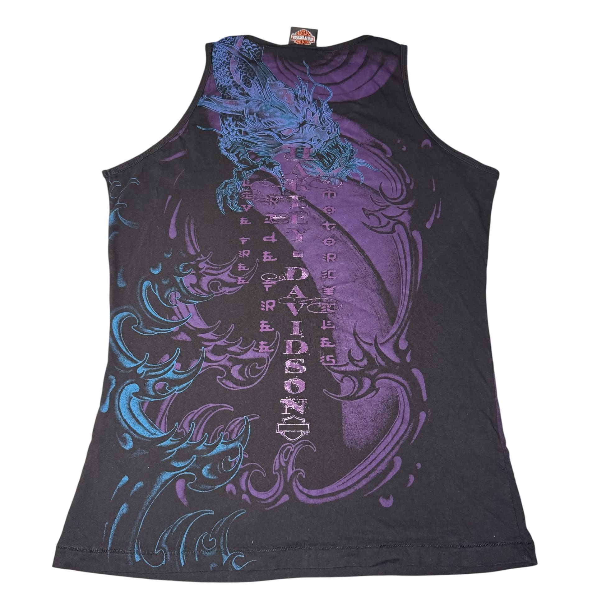 Harley-Davidson Dragon Tank Top Size XL Black Purple Lynnwood Washington 3