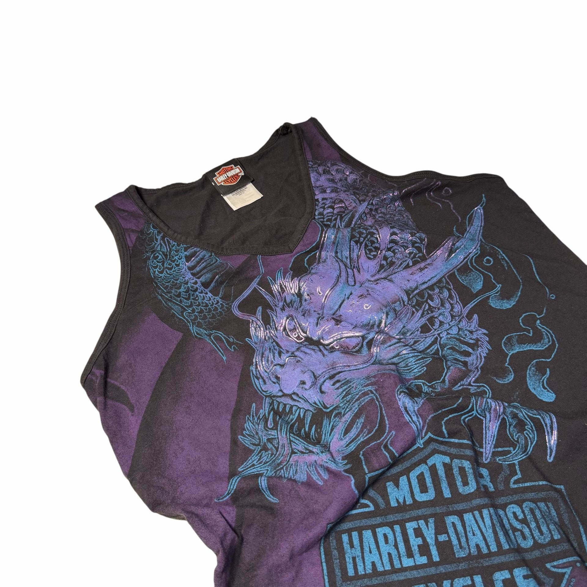 Harley-Davidson Dragon Tank Top Size XL Black Purple Lynnwood Washington 5