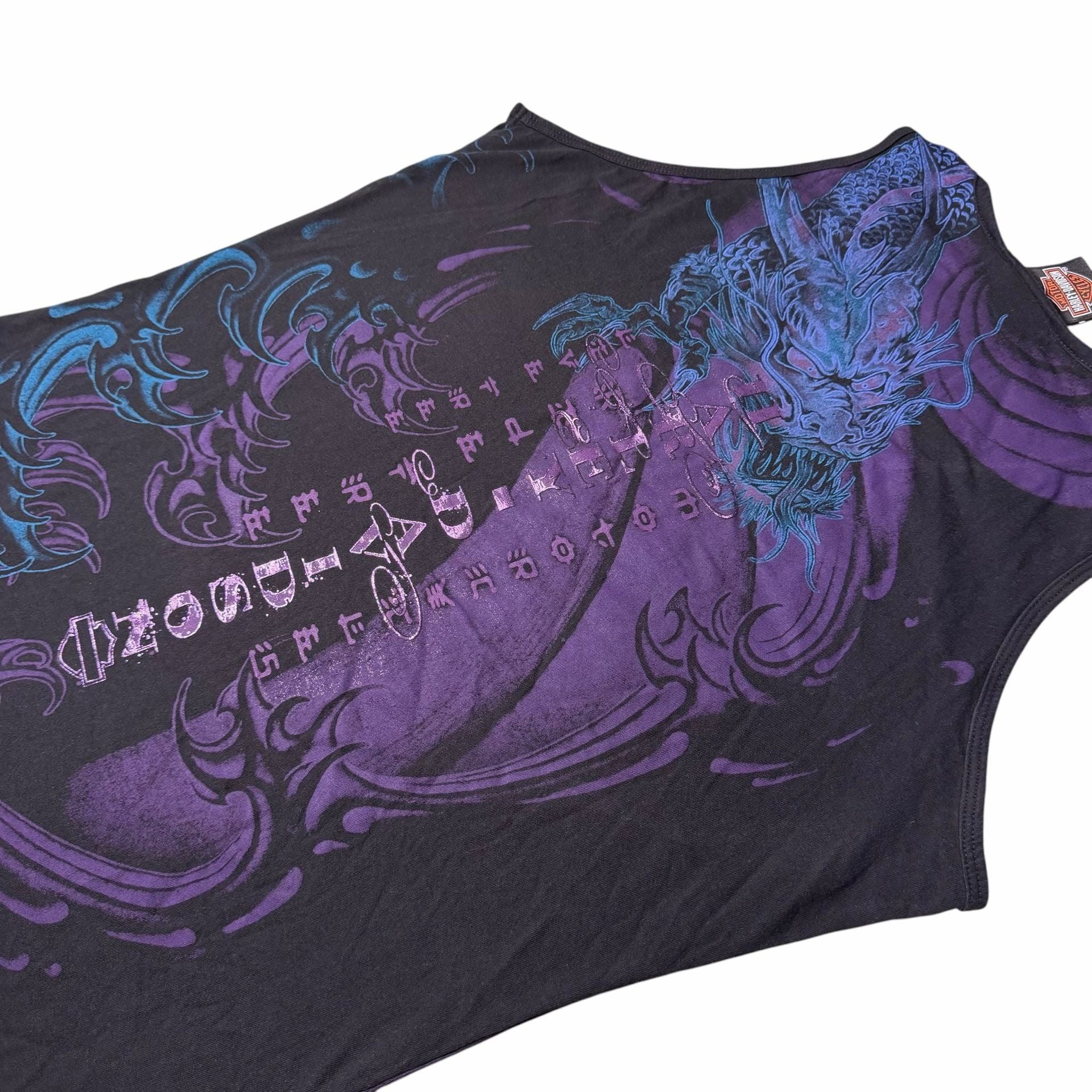 Harley-Davidson Dragon Tank Top Size XL Black Purple Lynnwood Washington 6